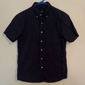 American Eagle Men’s Classic-Fit Navy Blue Button Down Shirt